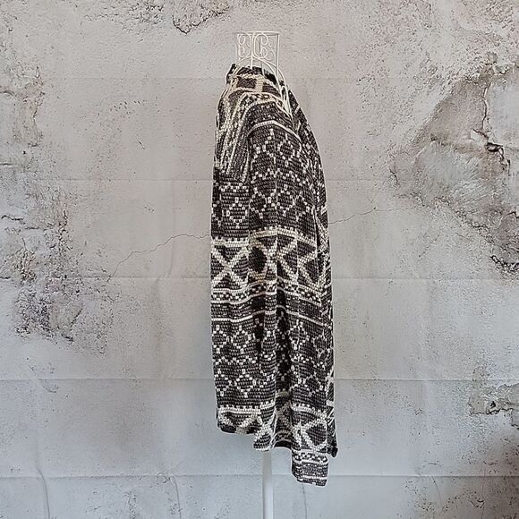 Xhilaration open front cardigan grey Aztec print Women's Size S - Picture 5 of 12